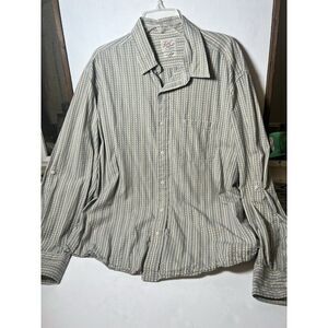 VINTAGE 90's Lucky Brand Dungarees Blue Western Cotton Button Shirt XXL.    N